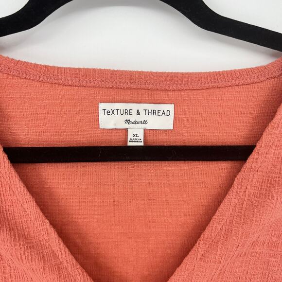 Madewell Texture & Thread Pink Wrap Tie Tank Top Women's XL Style L8969 - Picture 5 of 8